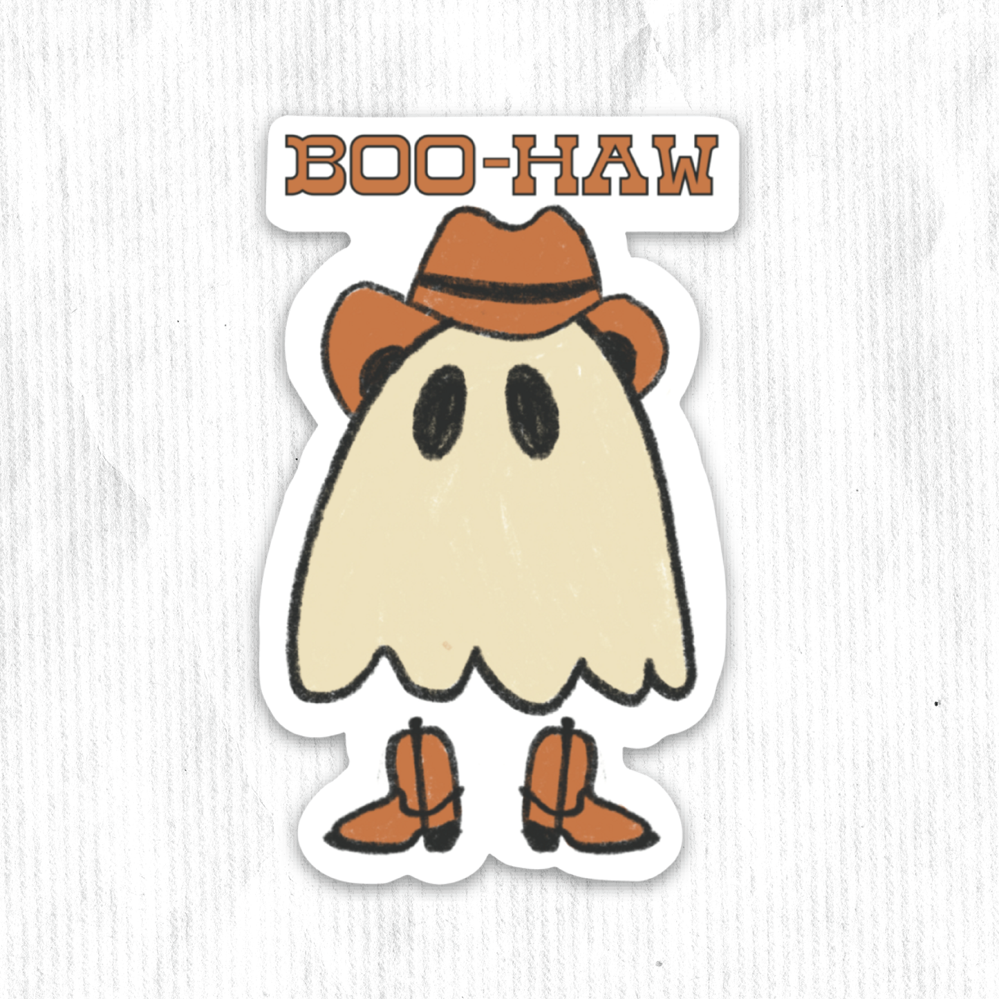 Boo Haw Cowboy Ghost Sticker