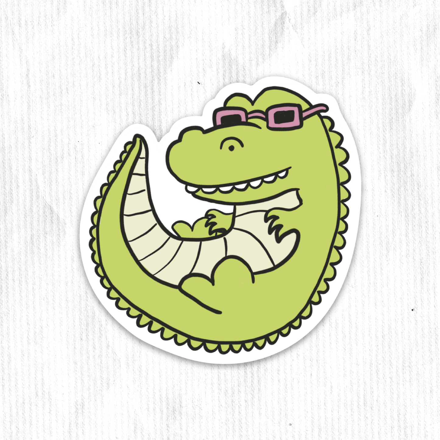 Cool Guy Alligator Sticker