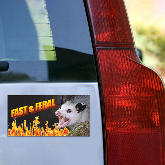 Fast and Feral Bumper Sticker